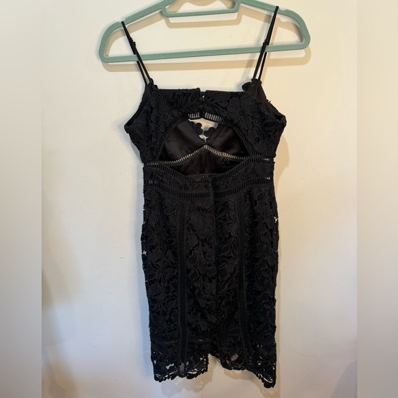 Bardot Botanica‎ Lace Dress in Dusty Black Party Cocktail Dress Women's Size 6 - Picture 9 of 10
